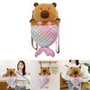 Cartoon Mermaid Water Pig Plush Backpack With Large Capacity For Girls And Teens