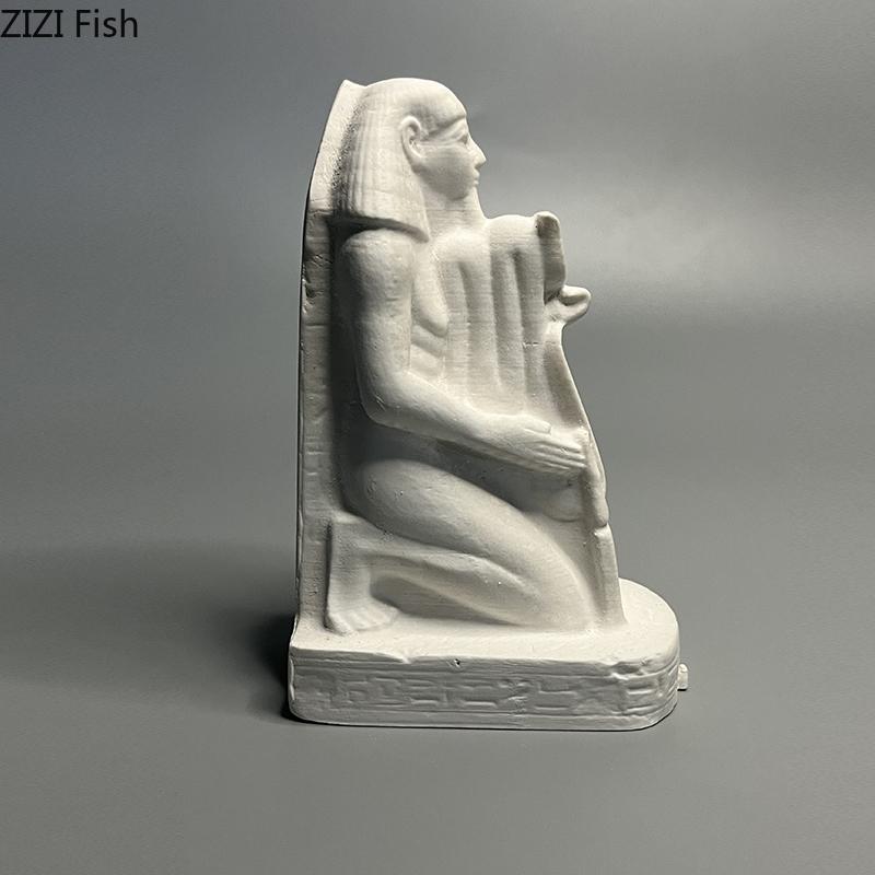 Ancient Egyptian Tutankhamun Plaster Statue Desk Decoration Artwork Figures Ornaments Characters Sculpture Room Aesthetic Decor