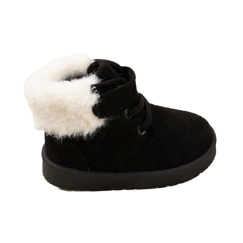 Winter New Suede Velcro Children's Snow Boots