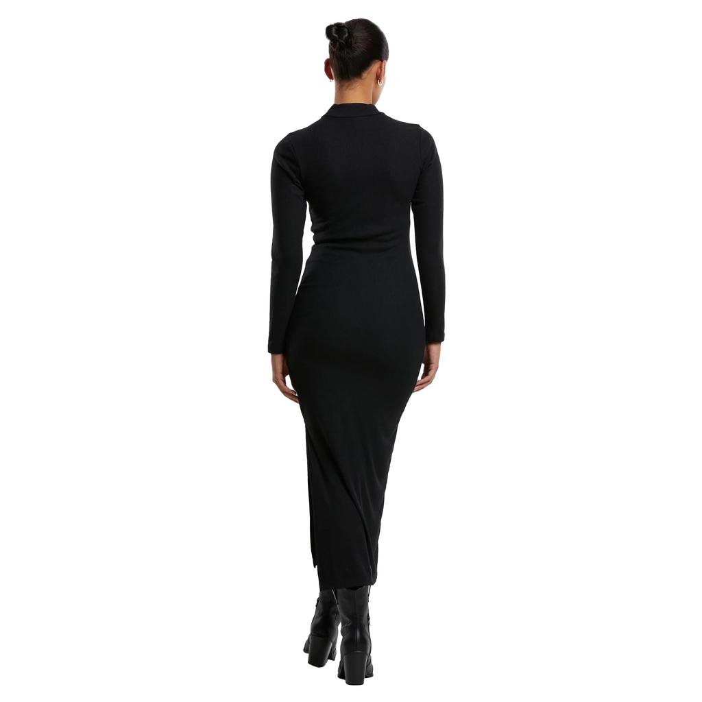 Urban Classics Womens/Ladies Ribbed Mock Neck Long-Sleeved Dress
