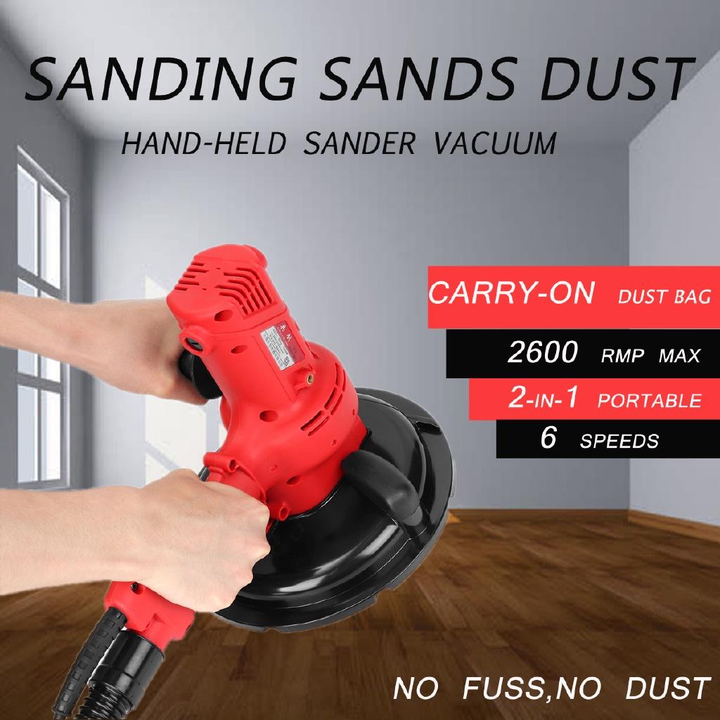 AC220V Wall Putty Polisher Grinding Machine Portable Vacuum Self Clean Type Dry Wall Sanding Grinding Power Tools