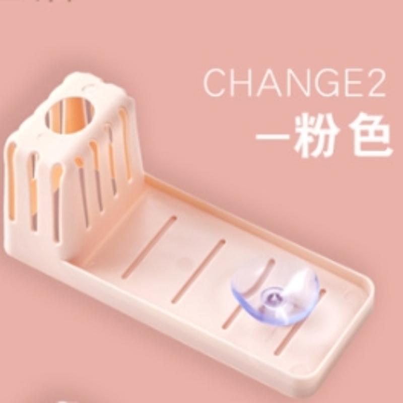 

1 Pcs Kitchen Accessories Sink Shelf Suction Cup Sponge Drain Rack Multifunction Storage Racks Home рожевий