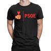 T-shirts Homme Logo Psoe Pedro Sanchez Hauts en Coton Nouveauté Manches Courtes Col Rond T-shirt Graphique Imprimé T-shirt