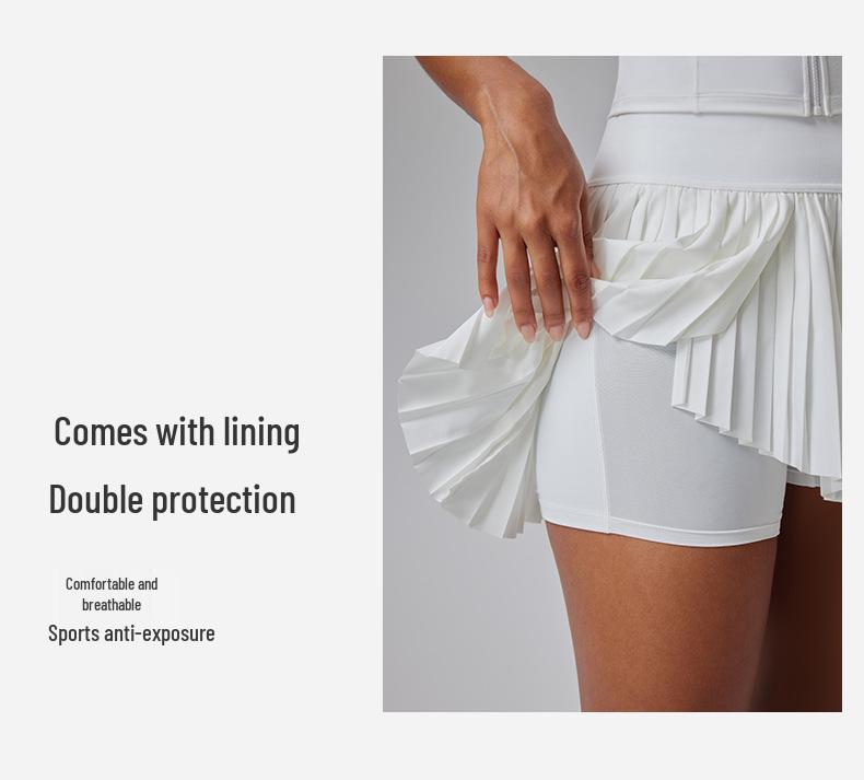 Damen Freizeit Plissee Sport Minirock - Slim Fit, Anti-Exposition, Perfekt für Tennis, Outdoor-Fitness, Yoga, Sommerbekleidung
