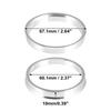 X Autohaux 2pcs OD 60.1 73.1 72.6mm To ID 57.1 56.1 64.1mm Aluminium Alloy Car Hub Centric Rings Wheel Bore Center Spacer Valve Stems 1