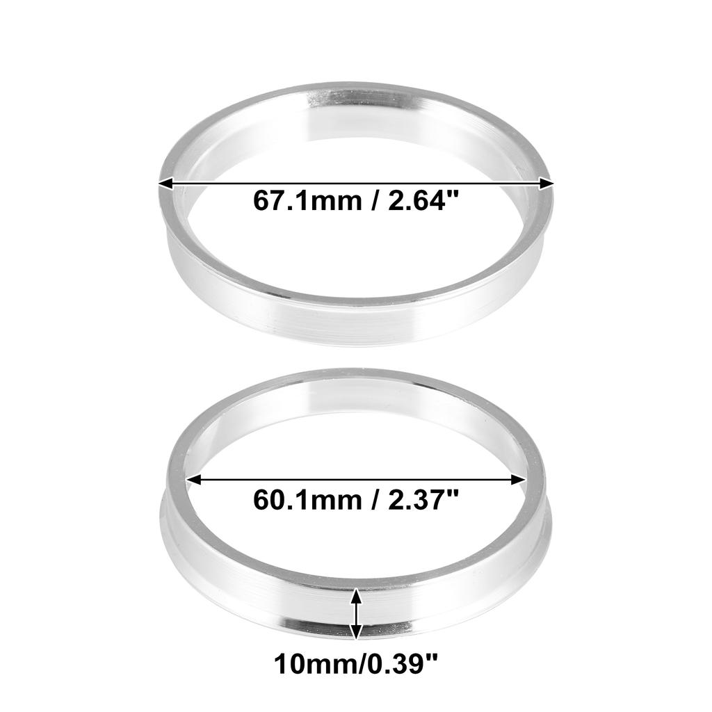 X Autohaux 2pcs OD 60.1 73.1 72.6mm To ID 57.1 56.1 64.1mm Aluminium Alloy Car Hub Centric Rings Wheel Bore Center Spacer Valve Stems 1