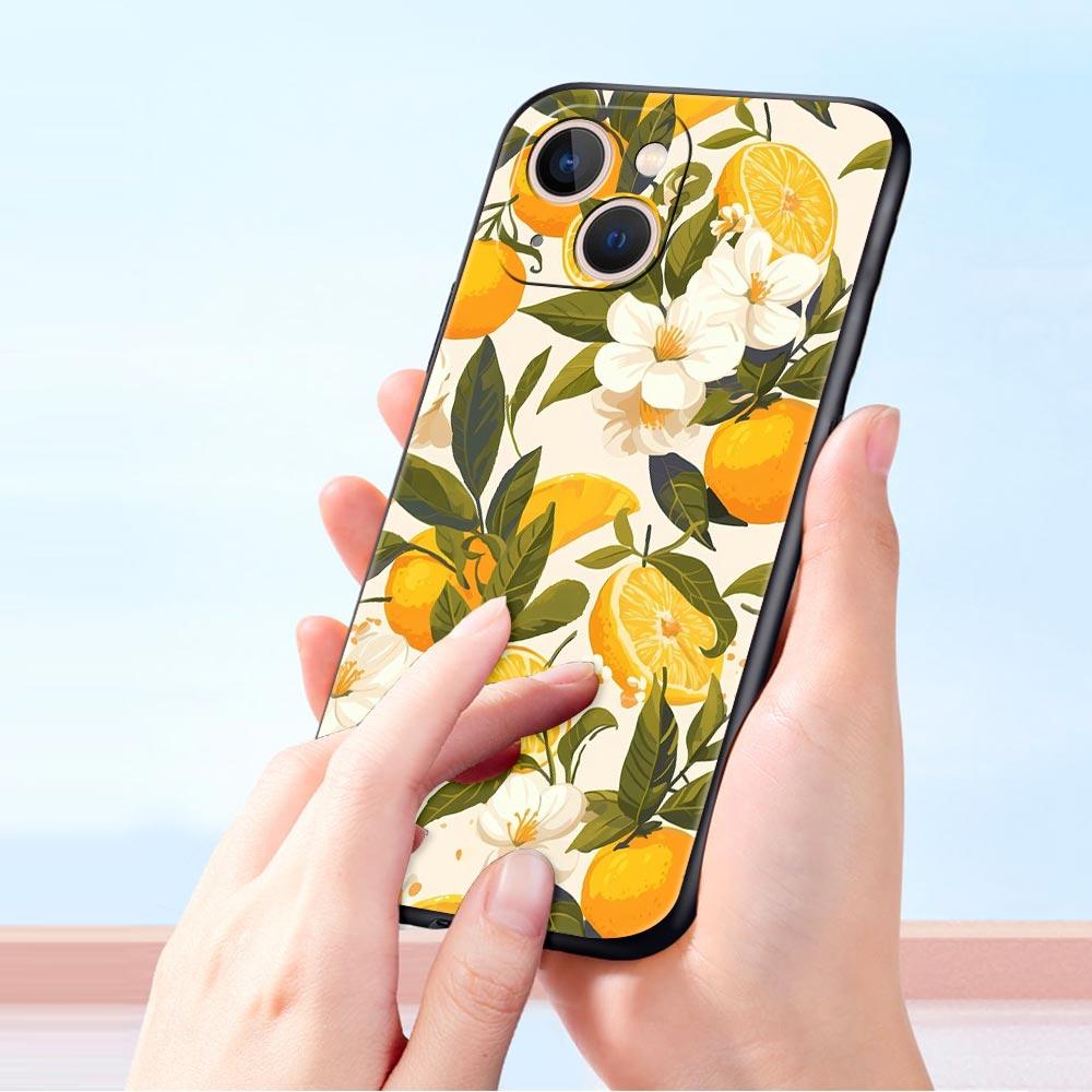 Summer Fresh Fruit Lemon Print Phone Case Cover for iPhone 17 16 15 14 13 12 Pro Max 11 Pro Max 17 AIR Plus Shockproof Soft TPU