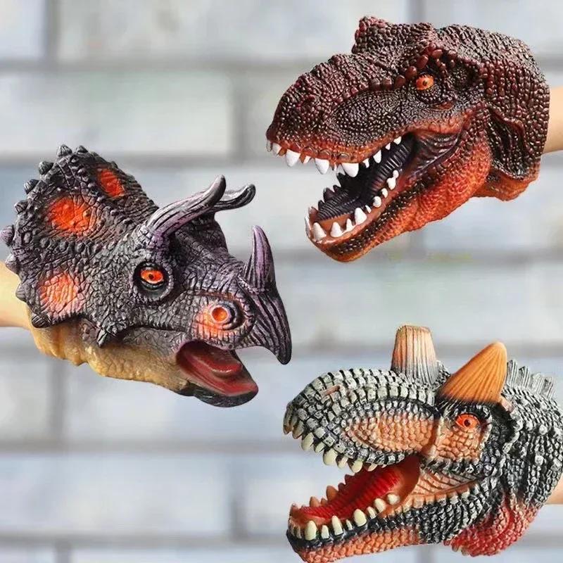 Dino Hand Puppet Soft Role Play Toy Early Development Activity Toy Animal Hand Puppet Toy for Boys Kids Girls Birthday Gifts