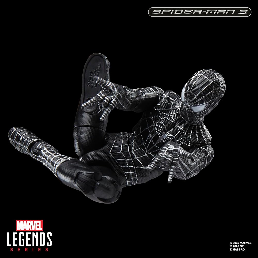 Hasbro Marvel Legends Serie "Spider-Man 3" Sammler-Actionfigur 15cm mit Spider-Man Symbiote Zubehör (G0589) Authentisch