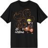 Naruto Shippuden Nine Tails Line Art Crew Neck Short Sleeve Men's Black T-shirt