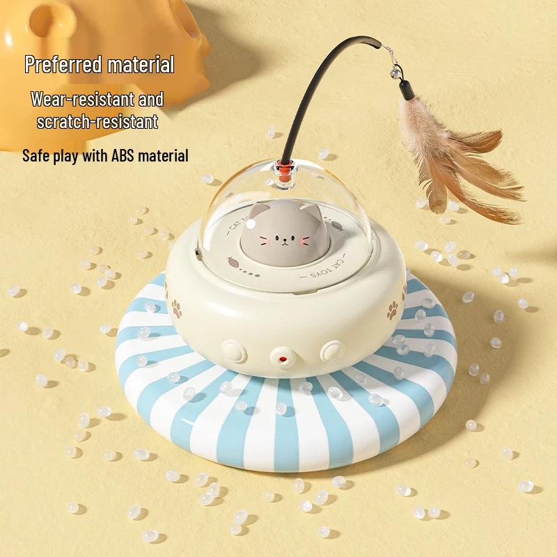 Automatic Feather Teaser: Electric Cat Toy for Self-Play & Boredom Relief