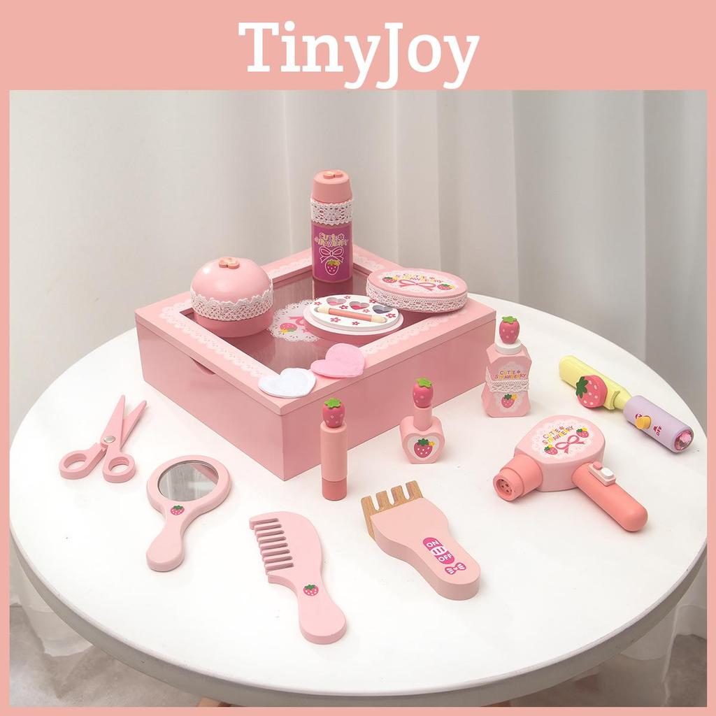 Makeup Wooden Play Box Pink Design Children Educational Development Toys Gift