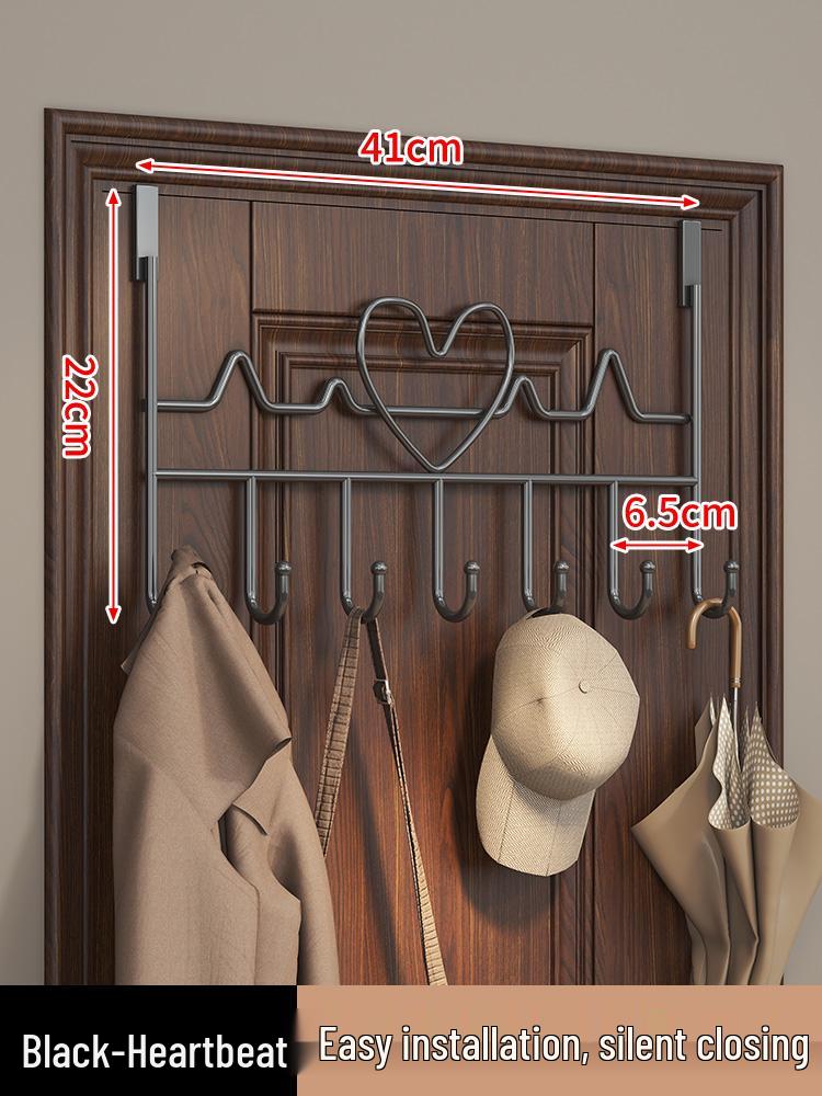 Door-Mounted Hook & Storage Rack for Clothes, Coats, and More
