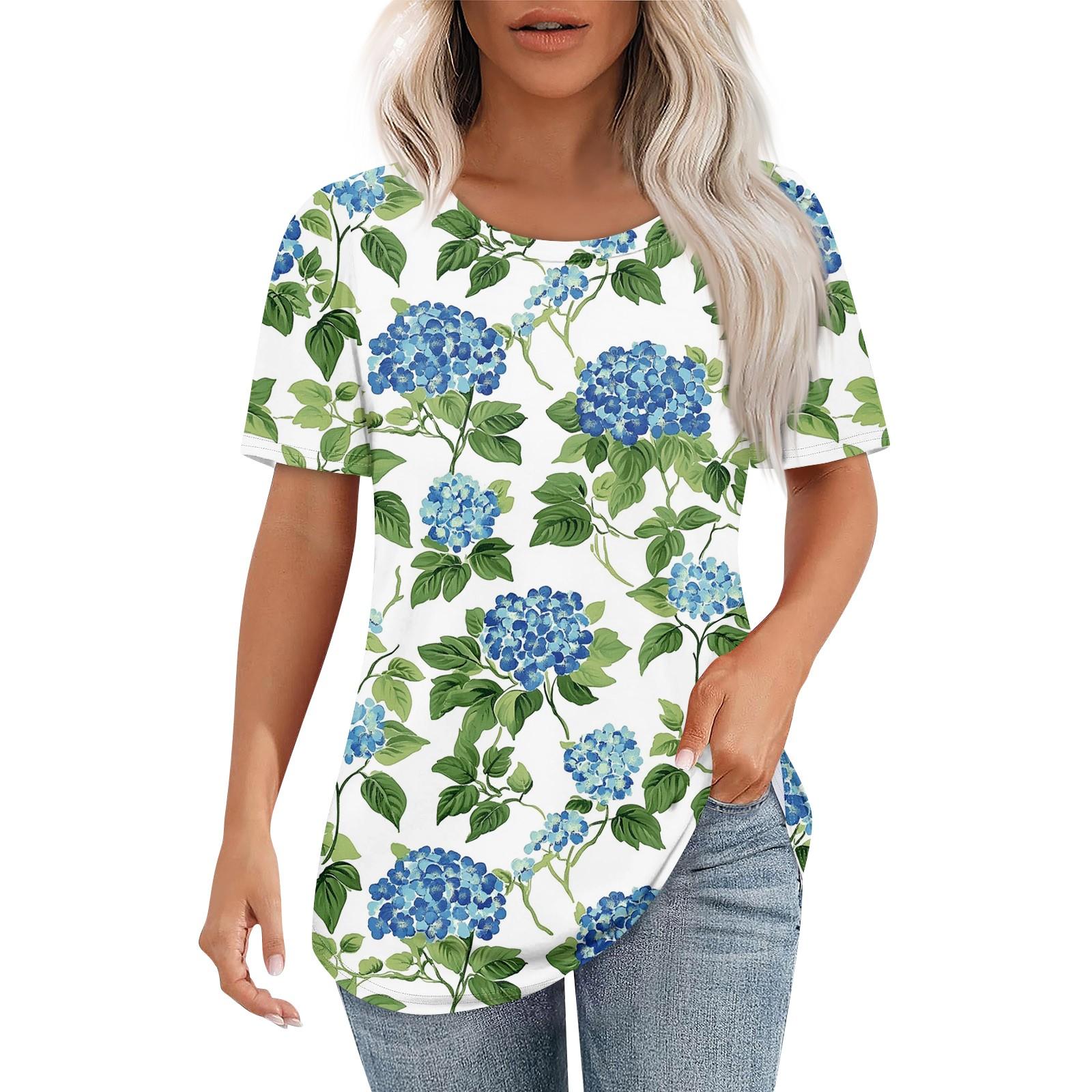 

Женская ретро-принтованная модная повседневная футболка с круглым вырезом и коротким рукавом L армия зеленый