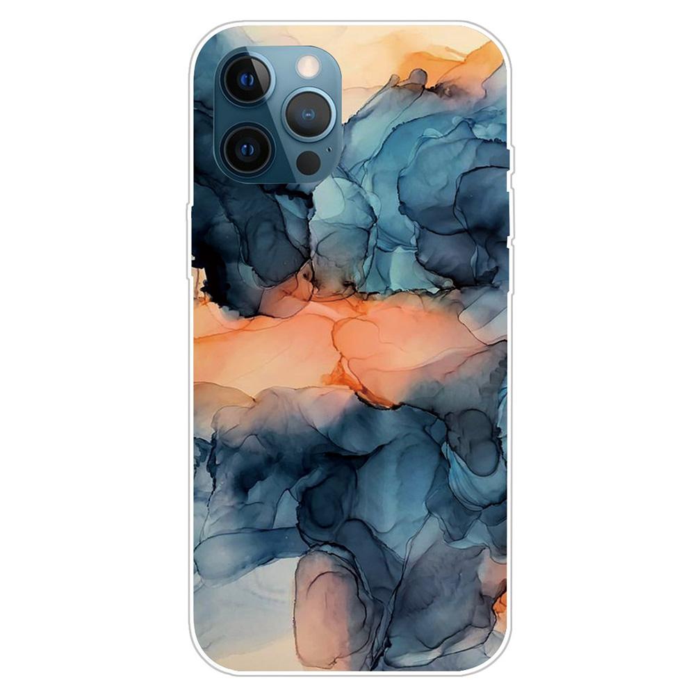 For iPhone 16 Pro Max Case Abstract Marble Pattern Printing TPU Phone Cover