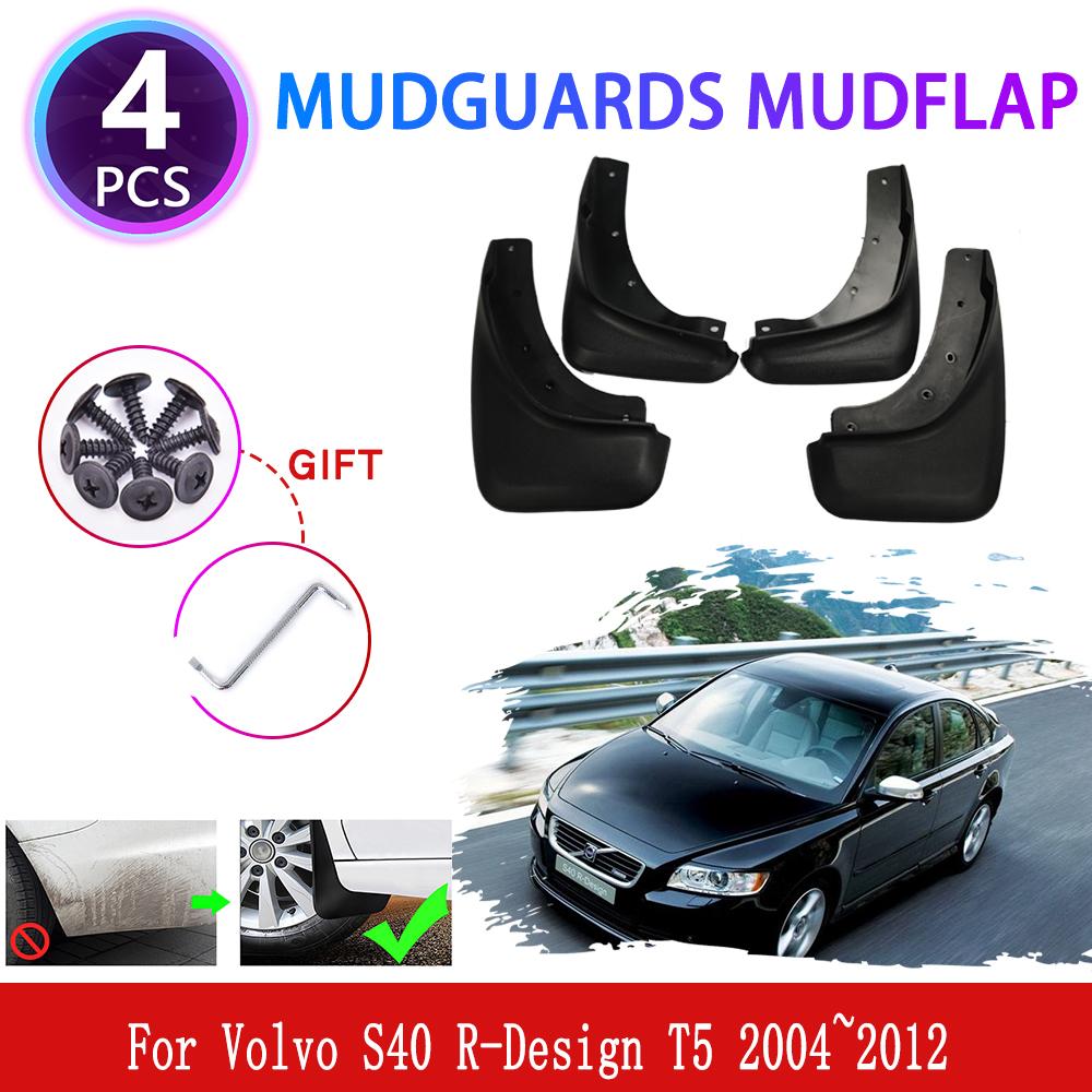 4pcs For Volvo S40 T5 2004~2012 2005 2006 2007 2008 Mudguards Mudflaps Fender Mud Flap Splash Mud Guards Cover Car