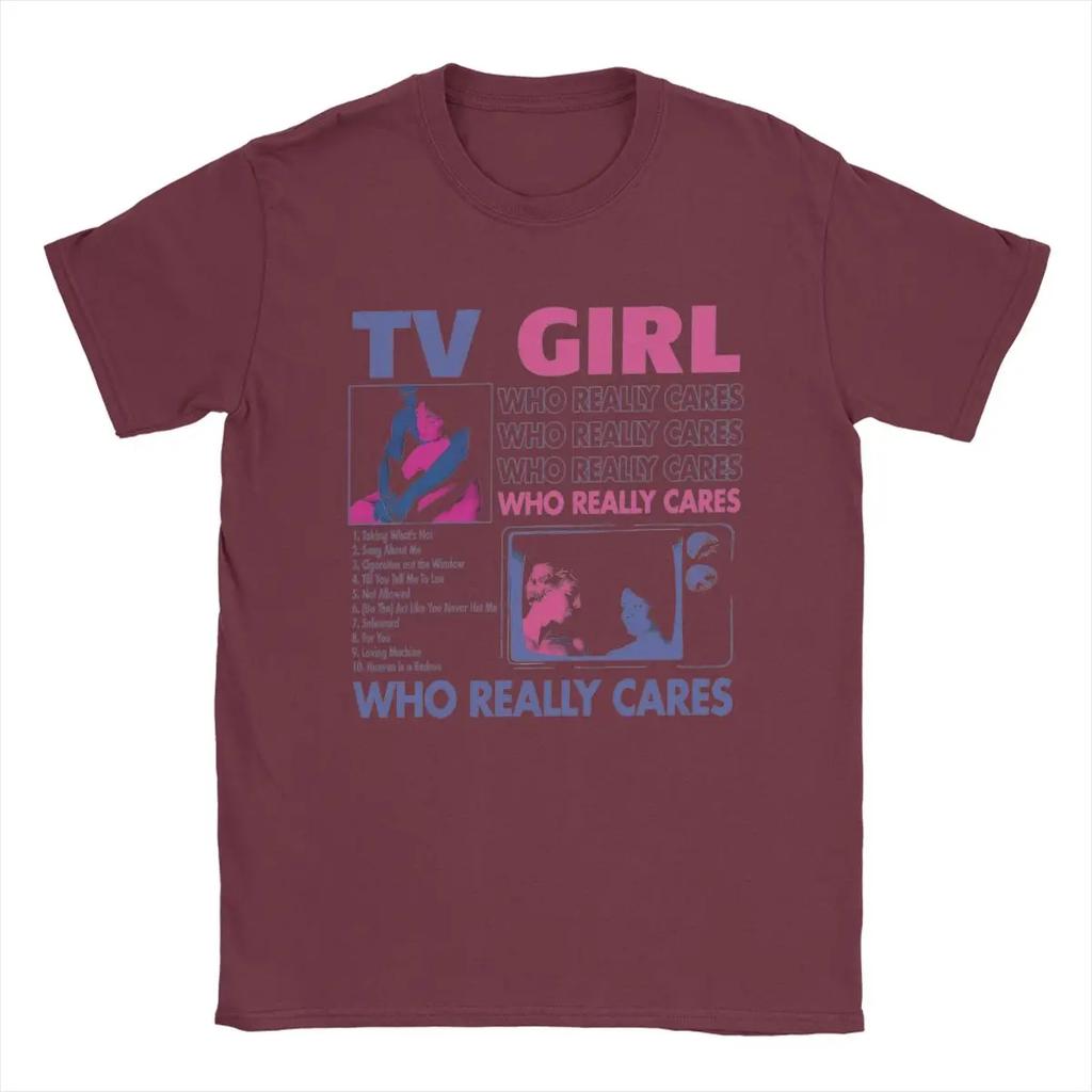 Men TV Girl Who Really Cares T Shirt Cotton Tops Vintage Short Sleeve Round Neck Tee Shirt Arrival T-Shirt