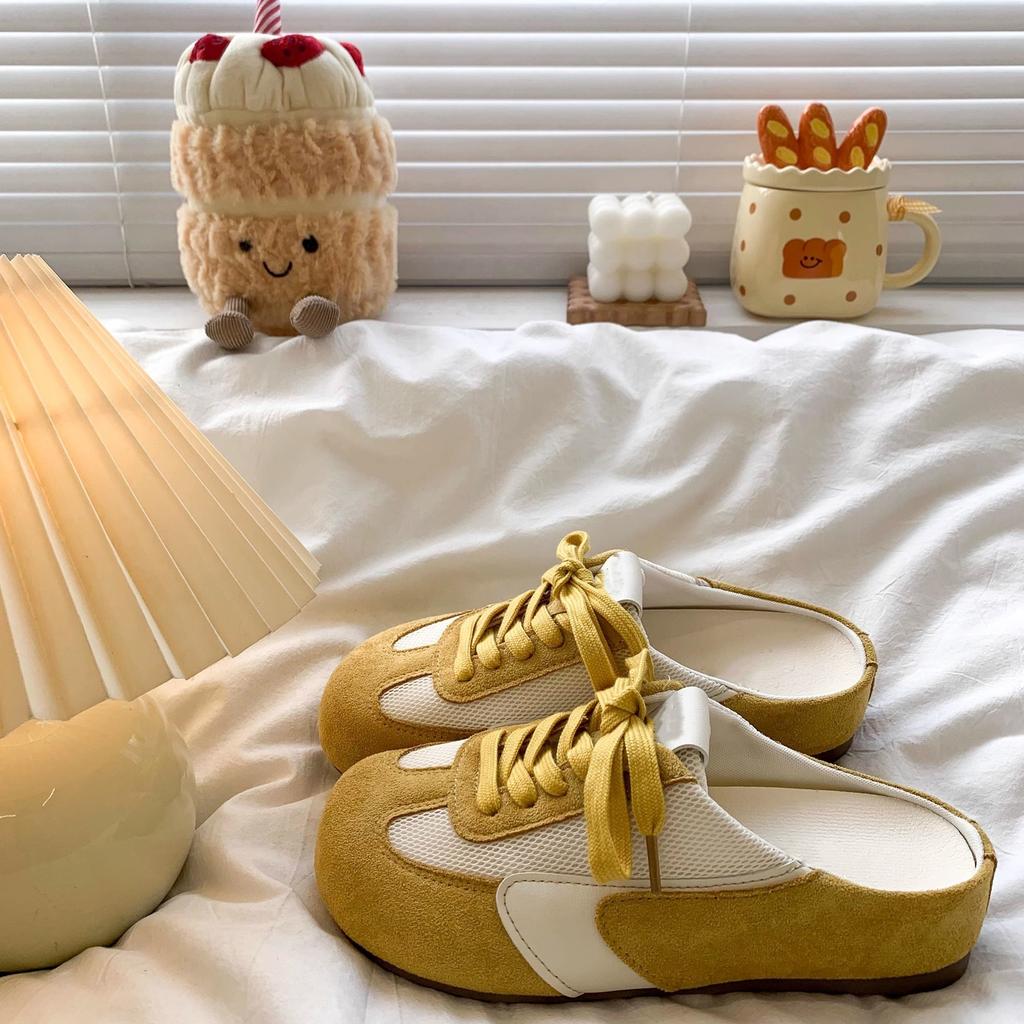 Baotou shoes wear soft-soled half slippers spring new retro casual versatile skirt