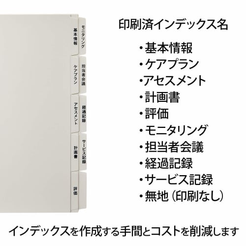 Plus For Nursing Care 5 Indexes X 2 A4 2 Holes Tasukea for User Medical Records 98-078 X 3 Sets