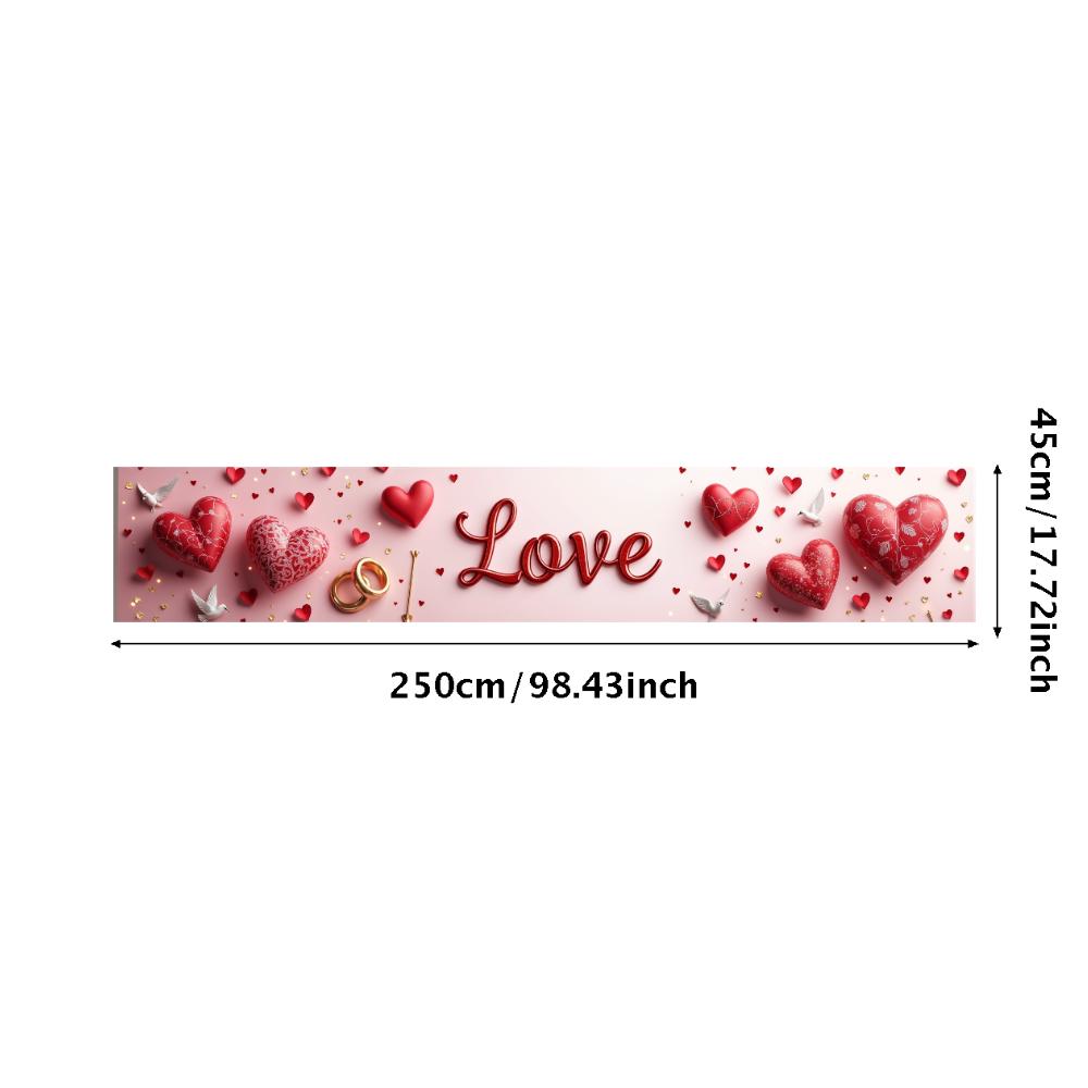 Pink Banner Prop Cherry For Festive Valentine's Indoor