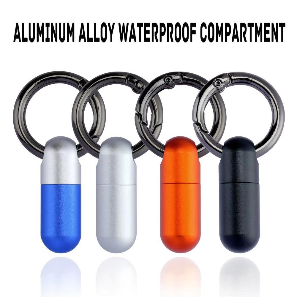 Sealed Design Keychain Pill Case Waterproof Portable Pill Organizer Outdoor Activities