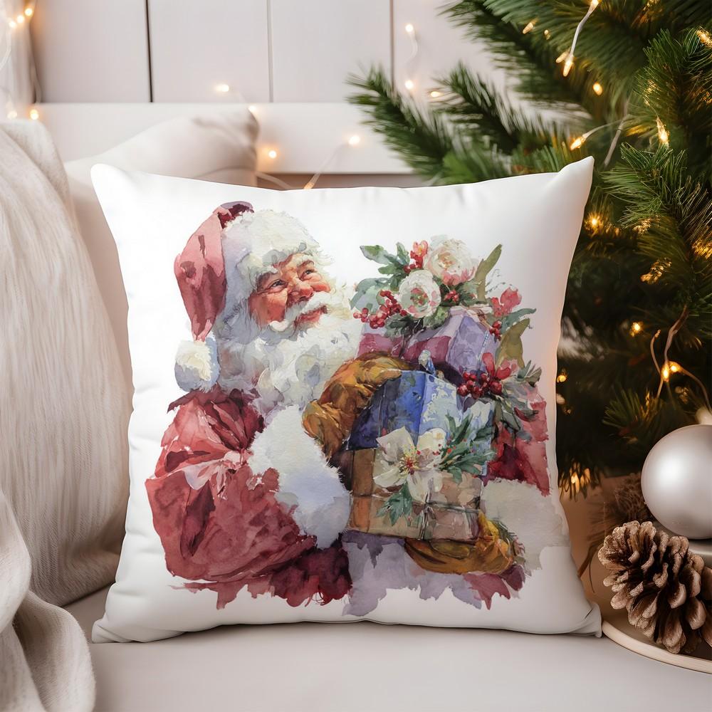 Home Decor Stylish Deer Head Art Printed Pillow Cover Pattern Cushion Cover Suitable for Sofa Bedroom Car Pillow Cover