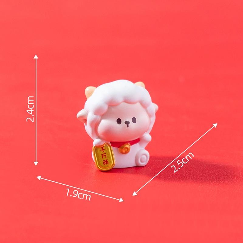 Cute 2027 Year Of The Sheep Resin Figurines With Lucky Design Perfect For Chinese New Year Home Desktop Decor Gifts