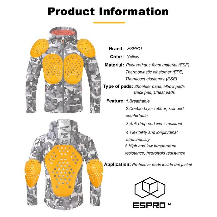 CE 1-2 Level Motorcycle Back Protector Jackets Insert Back Protector Armor Motorbike Bike Riding Protection Pads Spine Anti-fall