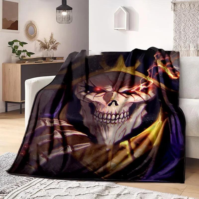 3D Print Overlord Anime Blanket Soft Sofa Cover Throw Blanket Fleece Tapestry Lightweight Warm Bed Blankets for Bedroom Couch