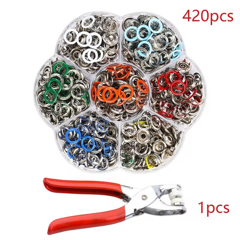 

Fenrry Press Prong застежка-гвоздик металлический зубец кнопка кнопка полая с плоскогубцами набор инструментов наборы для одежды швейные сумки обувь