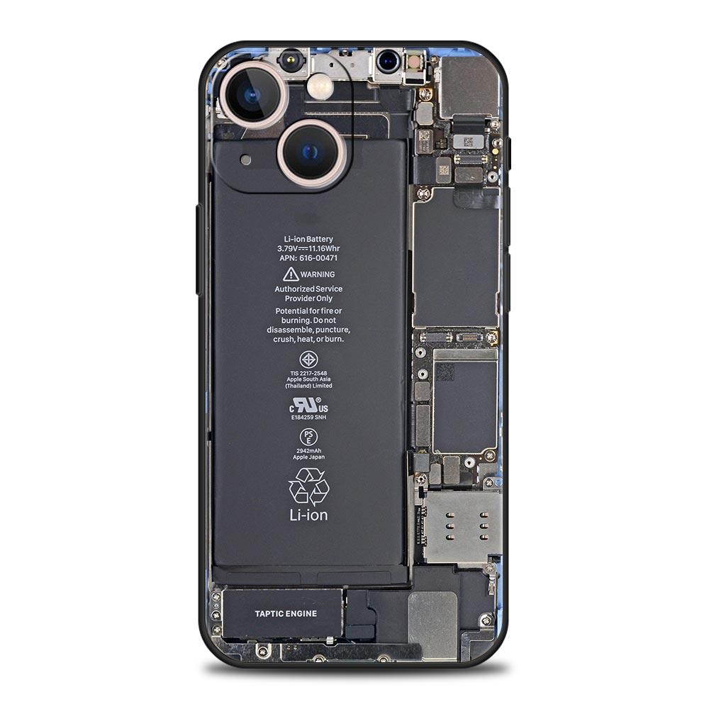 Main Circuit Board Pattern Phone Case Cover for iPhone 17 16 15 14 13 12 11 Pro Max 17 Air Plus Shockproof Soft TPU Shell Fundas