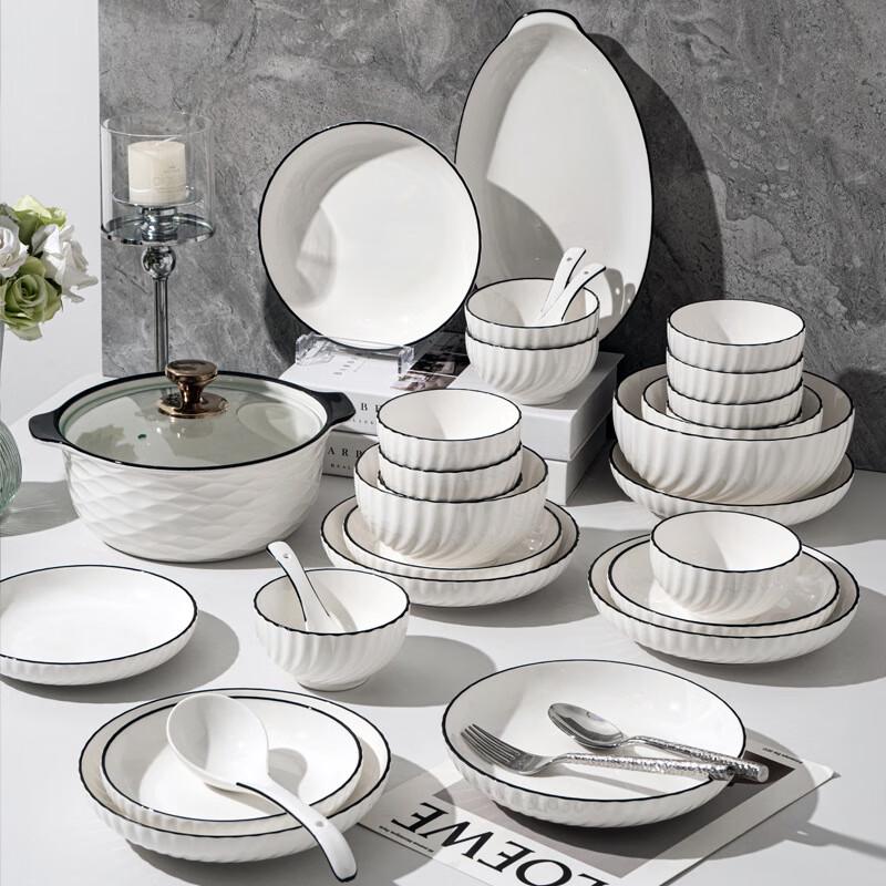 Jingdezhen Underglaze Ceramic Dinnerware Set