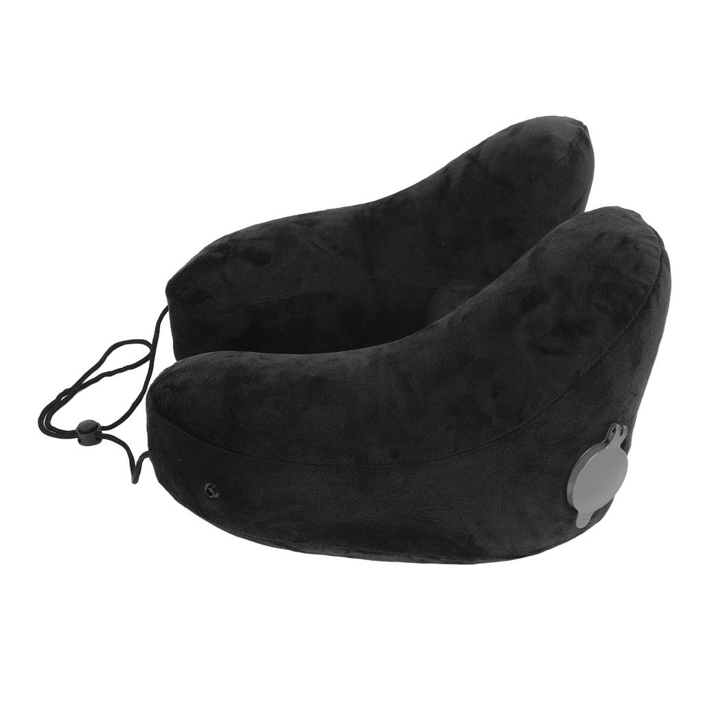 Inflatable Travel Pillow H Shaped Detachable and Washable Quick Fill with Storage Bag and Hat
