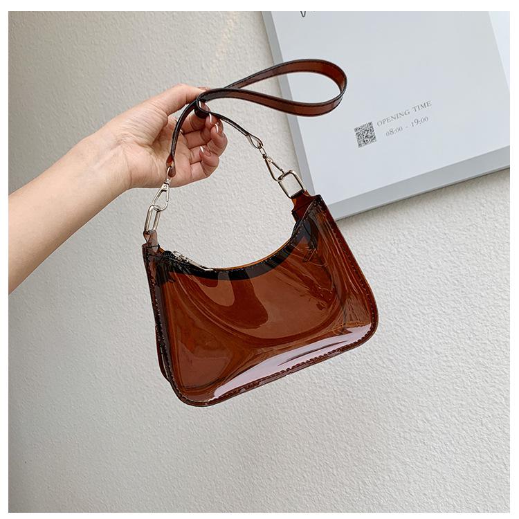 2025 Women's Fashion Jelly Transparent One-Shoulder Bag - Korean Style Summer Trend
