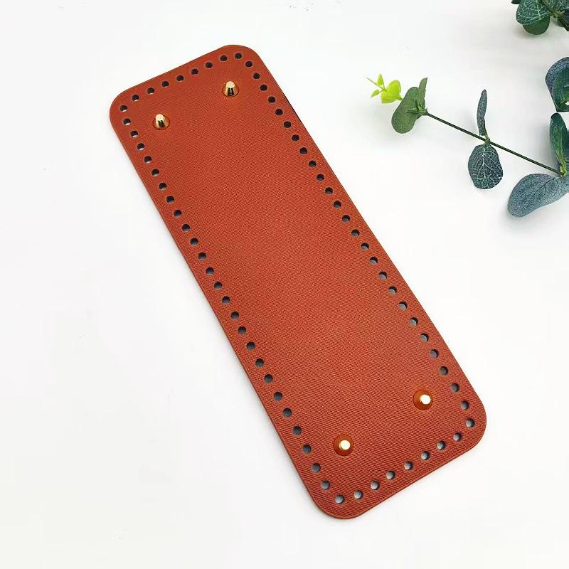 DIY Handcraft Bag PU Leather Bottom Pad 28*10cm Rectangular Handmade Base for Knitted Bag Making Accessories