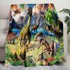 Dinosaur Adventure Blanket Perfect All Seasons Soft Comfortable Sofa Office Nap Travel Birthday Gift Christmas Present
