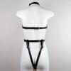 Sexy SM Belt SM Goods Harness Bodysuit PU Leather Belt Cosplay Costume SM Training Restraint Queen Leather Bondage Hardcore Leg [Tokariri] (No Rings,