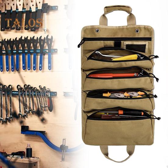

Tool Storage Bag Multi-purpose Organizer with Multiple Pockets Large Capacity Zipper Closure Tool Equipment Bag with Reinforced Handle