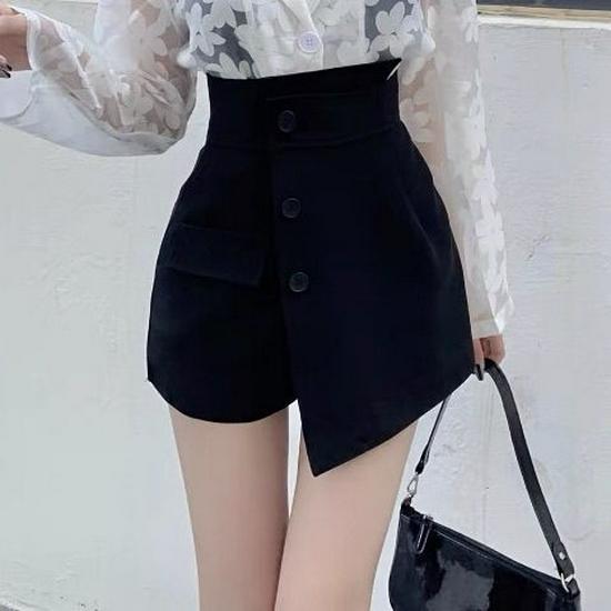 

Летняя мода больших размеров 2024: Юбка-брюки с высокой талией и эластичным поясом, стройнящая фигуру S