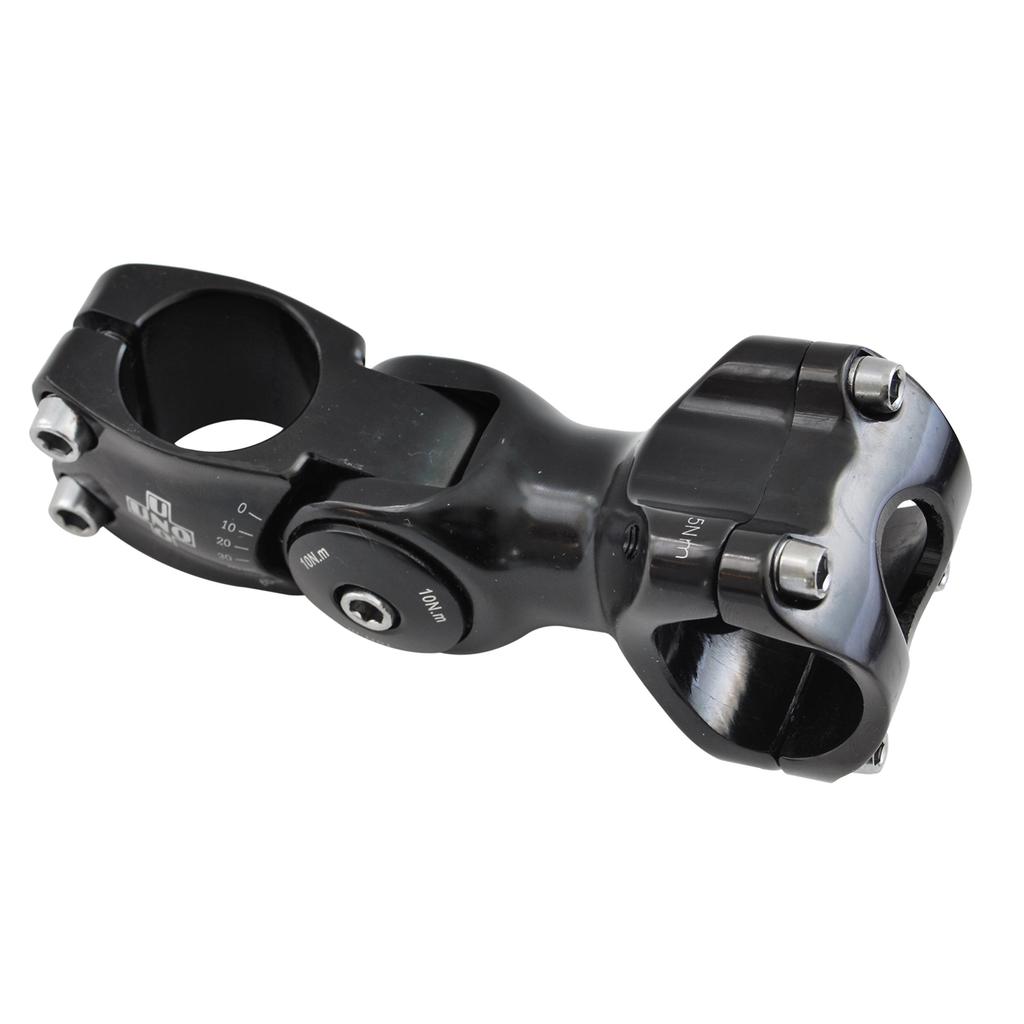 Kalloy 2D FORGED Angle Adjustable Ahead (Kalloy) [UNO] AS-820 Stem, 31.8mm Diameter, Black/95mm, AS-820-95B
