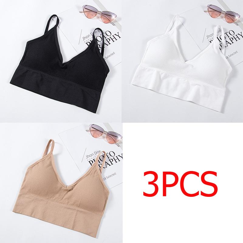 Women Tank Crop Top Seamless Underwear Female Crop Tops Sexy Lingerie Intimates  Removable Camisole