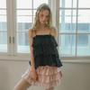 CEST MOIDEW Cest_Polka Dot Tiered Chiffon Top_Black