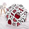 1pc Love Symbols Decorations Automatic Folding Umbrella - 8-Rib Iron Frame, Windproof, Portable Sunshade with Plastic Handle for Travel & Ou