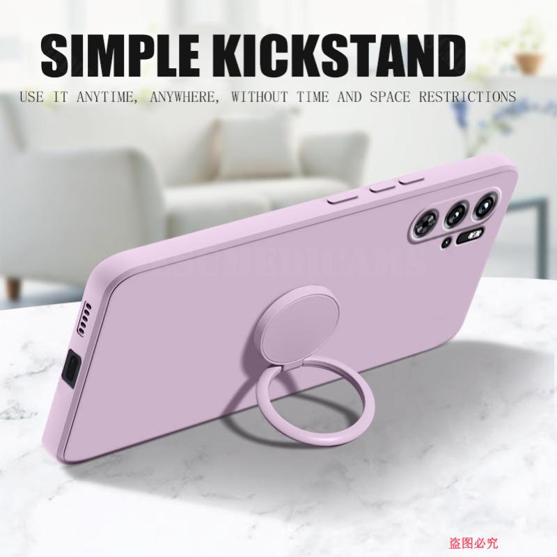 Husă pentru ZTE Nubia Red Magic 9 Pro Suport Inel de Deget Lichid Silicon Acoperire RedMagic 9 Proplus Solid Obiectiv Cameră Moale Funda