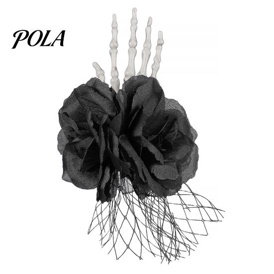 Halloween Wrist Flower Gothic Corsage for Party, Black Wedding Corsage, Romantic Bracelet Floral Accessory Day of The Dead Prom, Bride, Groom,