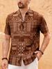 2026 Men's Short Sleeve Shirt Multicolor Ethnic Pattern HD Print Lapel Shirt Hawaiian Outdoor Men's Designer Shirt Fast Shipping