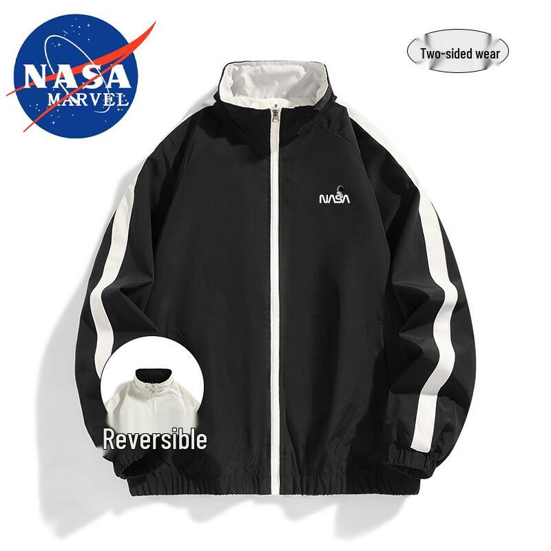 Kurtka wiatroodporna NASA MARVEL z odwracalnym kołnierzem stójką
