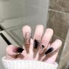 24 Stück Mandel Französische Press-On Nägel Abnehmbar Vollabdeckung Ballerina Falsche Nagelspitzen Für Damen Mädchen
