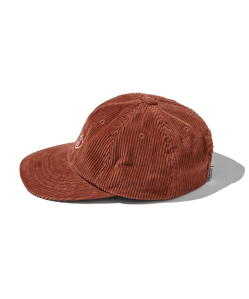 DISCUS ATHLETIC Logo 5-Panel Corduroy Cap Brick Red