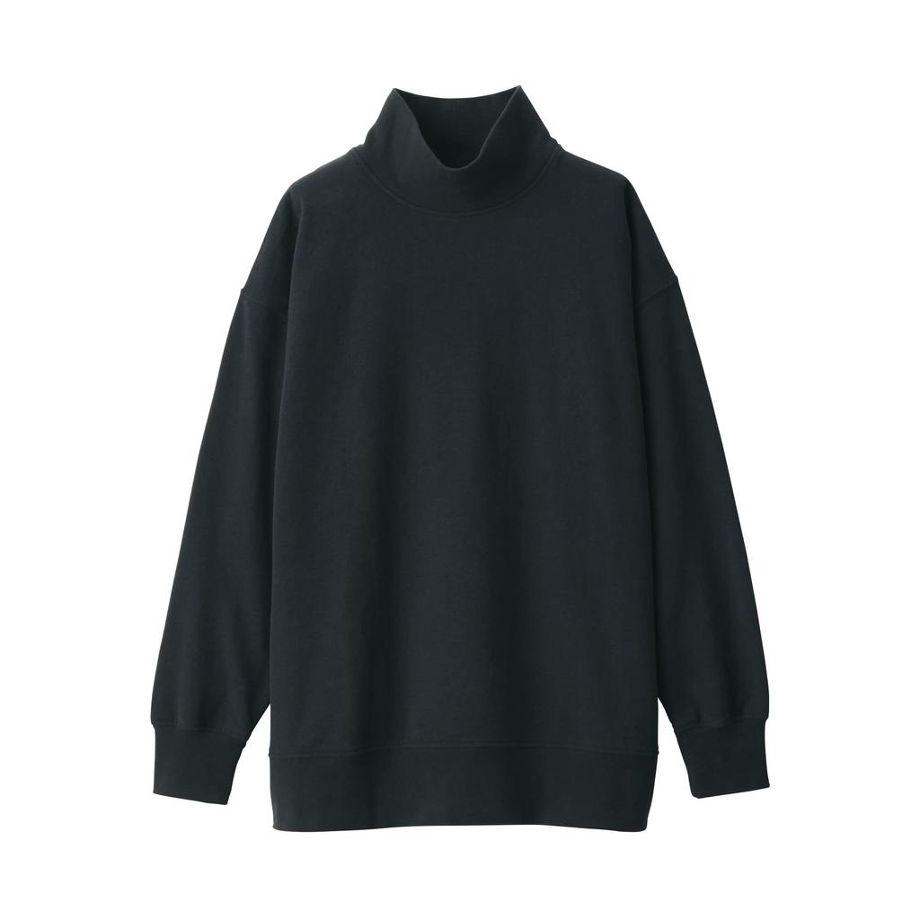 MUJI Women's Yak Blend Turtleneck Sweatshirt BBT47A2A Black Free Size